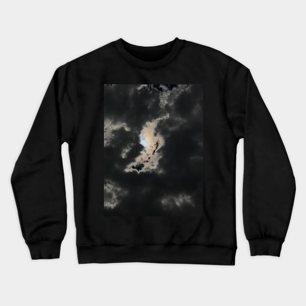 Light of hope. Horror sky. Thick grey clouds-cape with bright sun peeping out through the clouds Crewneck Sweatshirt by Khala